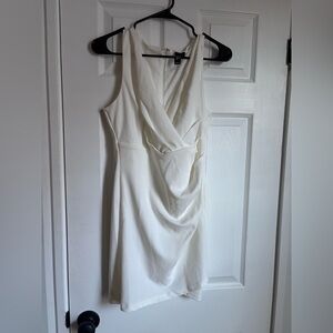 Windsor White Draped Mini Dress